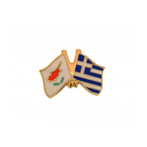 CYPRUS & GREECE FRIENDSHIP FLAG PINS – HIGH-QUALITY LAPEL PINS (24H SERVICE) - Image 1