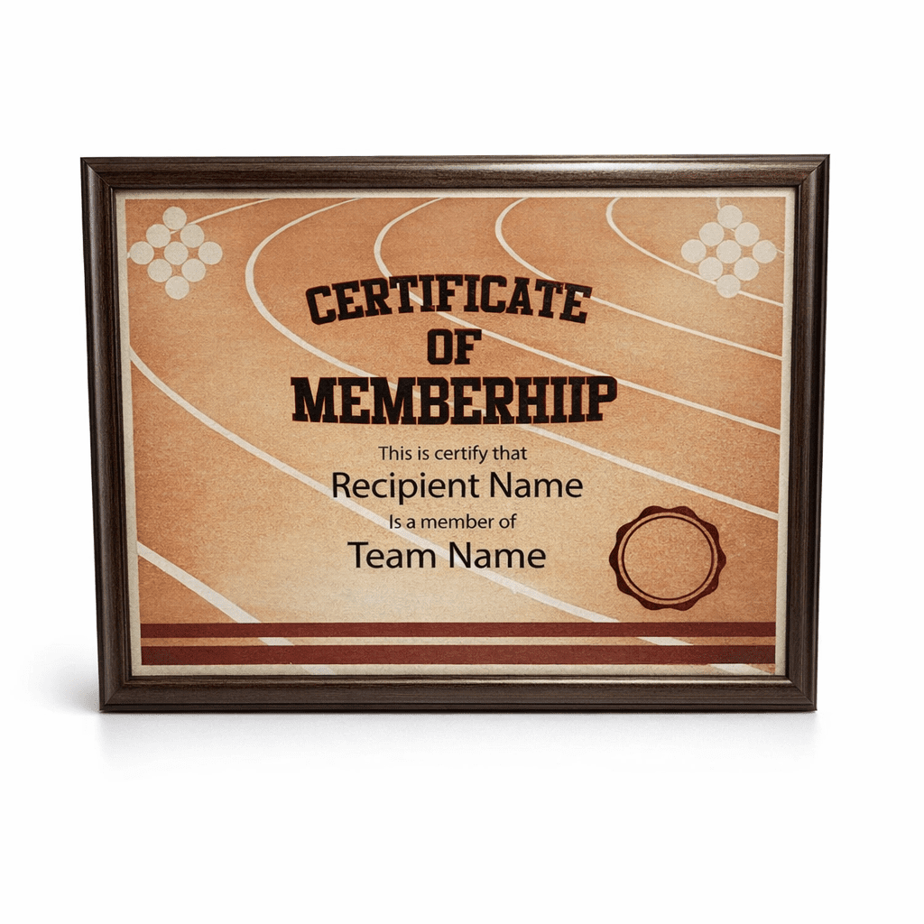 TRACK DESIGN WOODEN PLAQUE 25.5X20CM – CUSTOM ENGRAVED AWARD - Image 1
