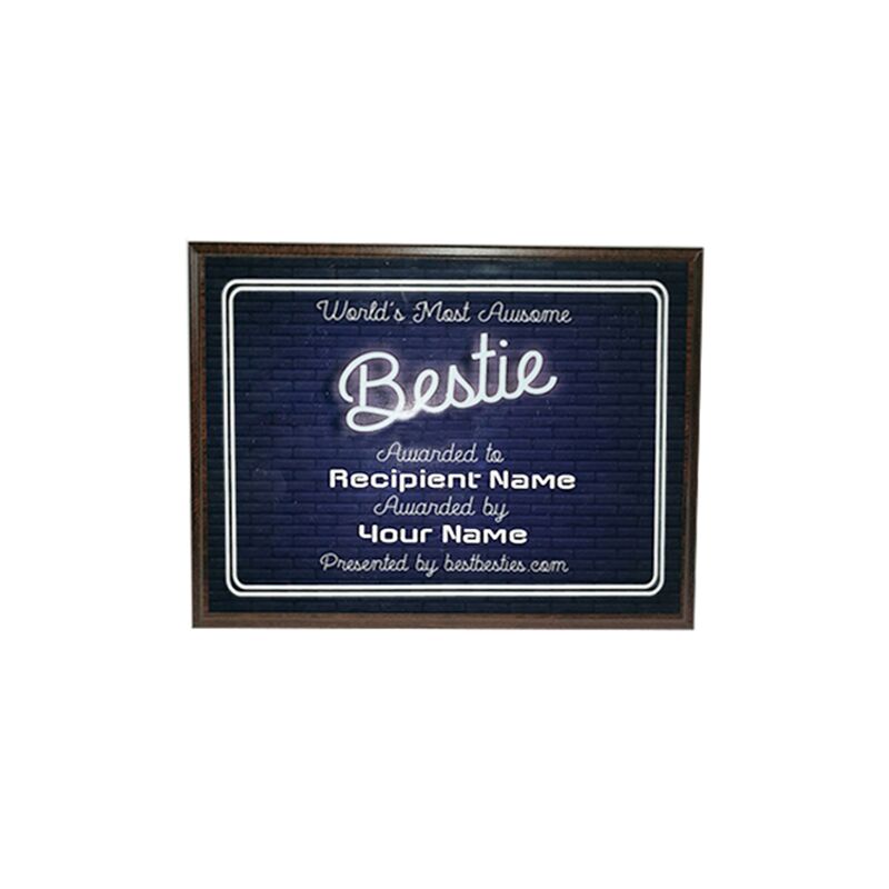 ELECTRIC WALL WOODEN PLAQUE 25.5X20CM – CUSTOM ENGRAVED AWARD - Image 1
