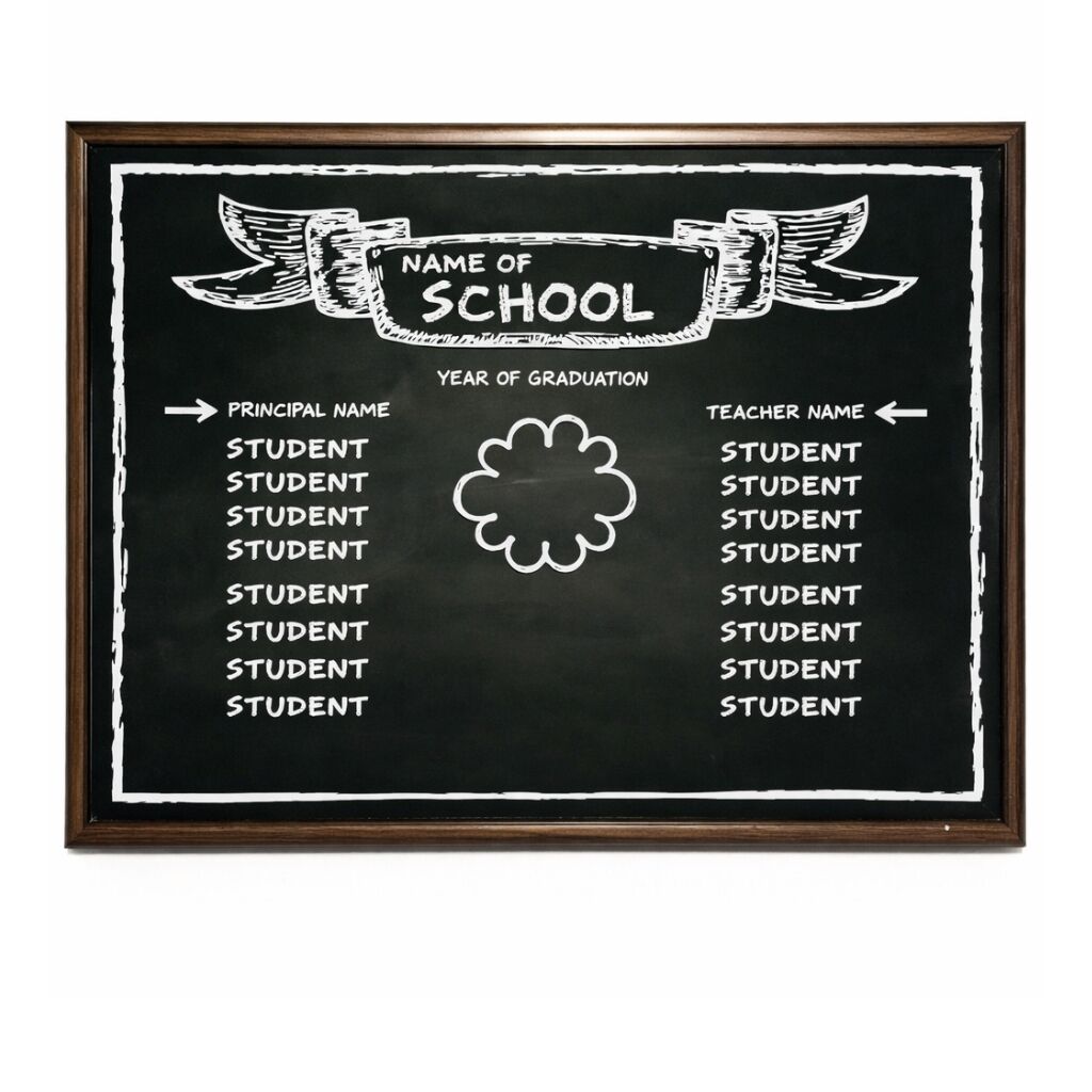 BLACK TAG WOODEN PLAQUE 25.5X20CM – CUSTOM ENGRAVED MODERN AWARD - Image 1