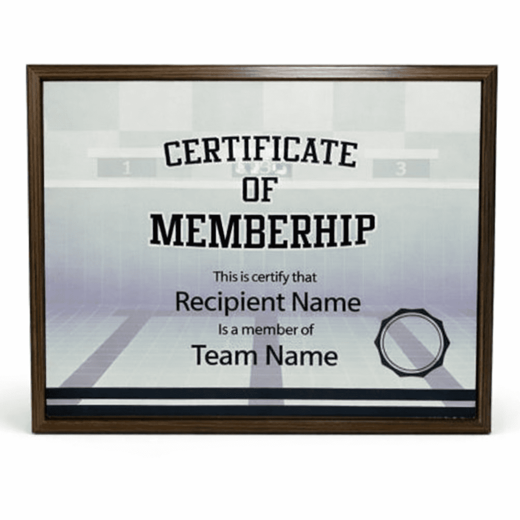 SWIMMING POOL WOODEN PLAQUE 25.5X20CM – CUSTOM ENGRAVED AWARD - Image 1