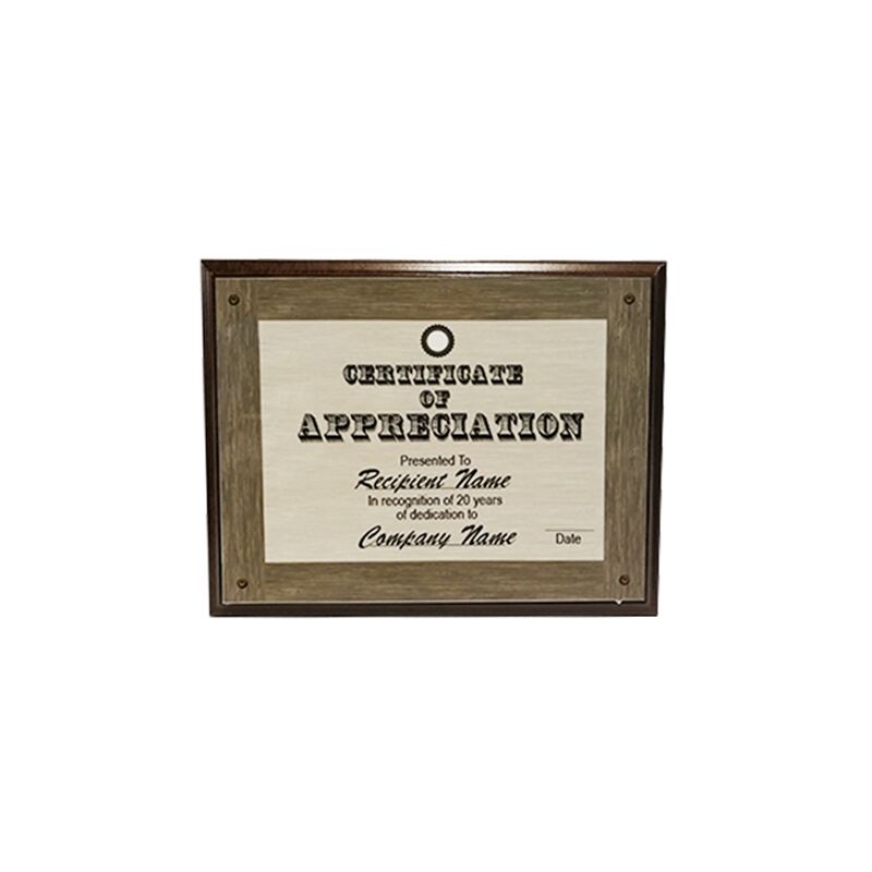 WOODEN FRAME PLAQUE 25.5X20CM – CUSTOM ENGRAVED AWARD WITH BOX - Image 1