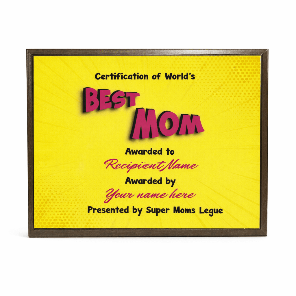 ULTRA YELLOW WOODEN PLAQUE 25.5X20CM – BOLD CUSTOM AWARD - Image 1