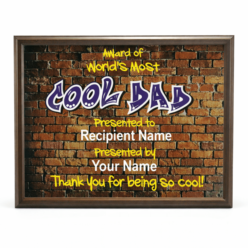 BRICK WOODEN PLAQUE 25.5X20CM – UNIQUE CUSTOM AWARD - Image 1