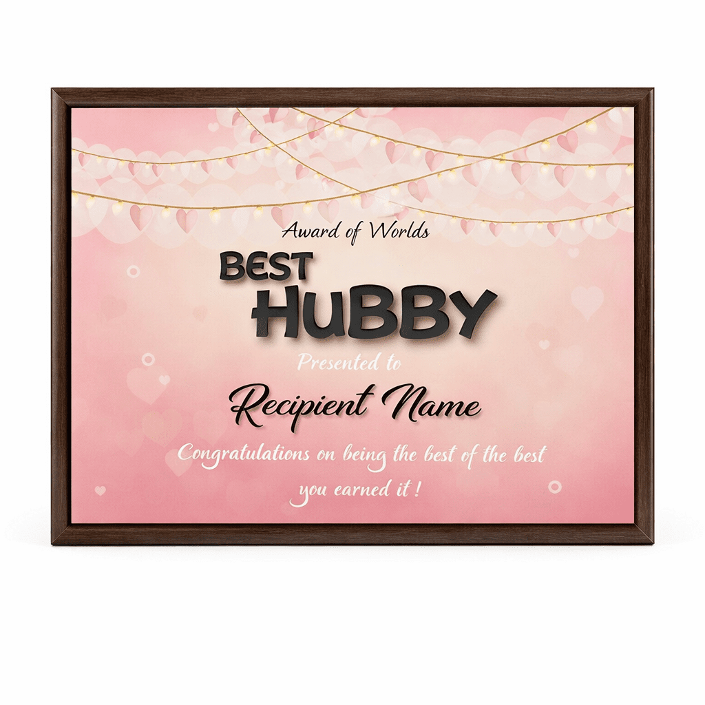 PINK FOREVER WOODEN PLAQUE 25.5X20CM – ELEGANT PERSONALIZED GIFT - Image 1