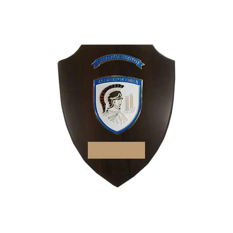 "KAI NEKROS ENIKA" DIVISION SHIELD PLAQUE 22X18CM – PERSONALIZED MILITARY AWARD - Image 1