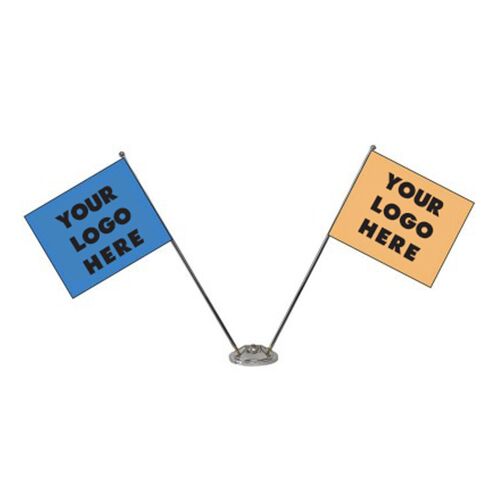 HT17003.jpg DOUBLE CUSTOM TABLE FLAG 20CM – DUAL DESK FLAG SET WITH FULL-COLOR PRINT - Image 1
