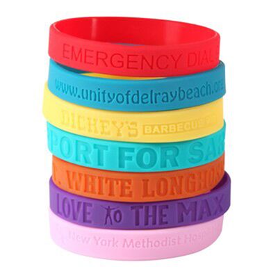 CUSTOM SILICONE DEBOSSED WRISTBANDS – ADULTS & KIDS SIZES - Image 1