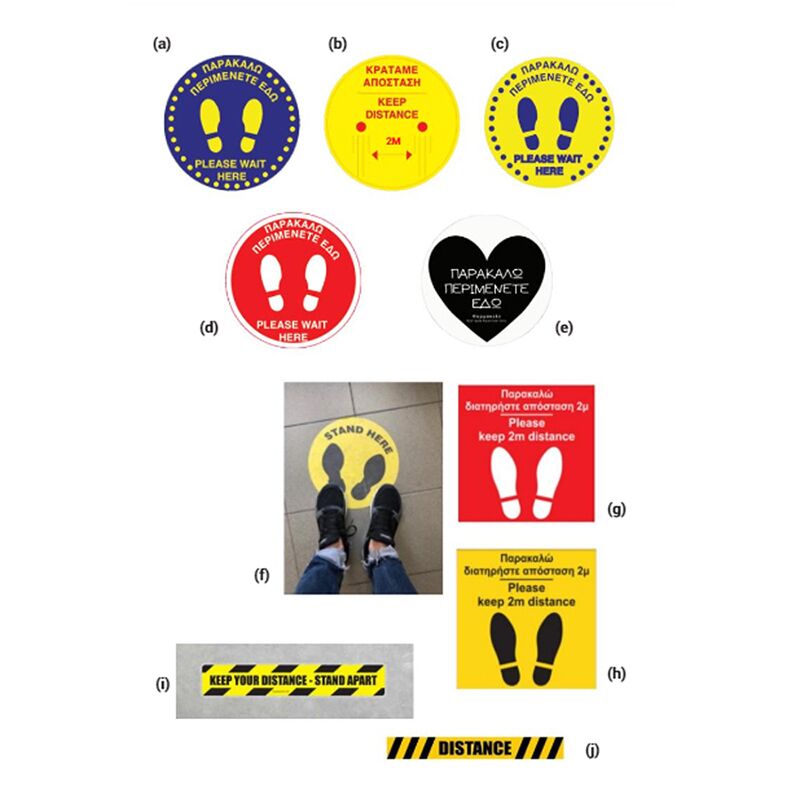 "KEEP YOUR DISTANCE" FLOOR DECAL – SOCIAL DISTANCING STICKER - Image 1