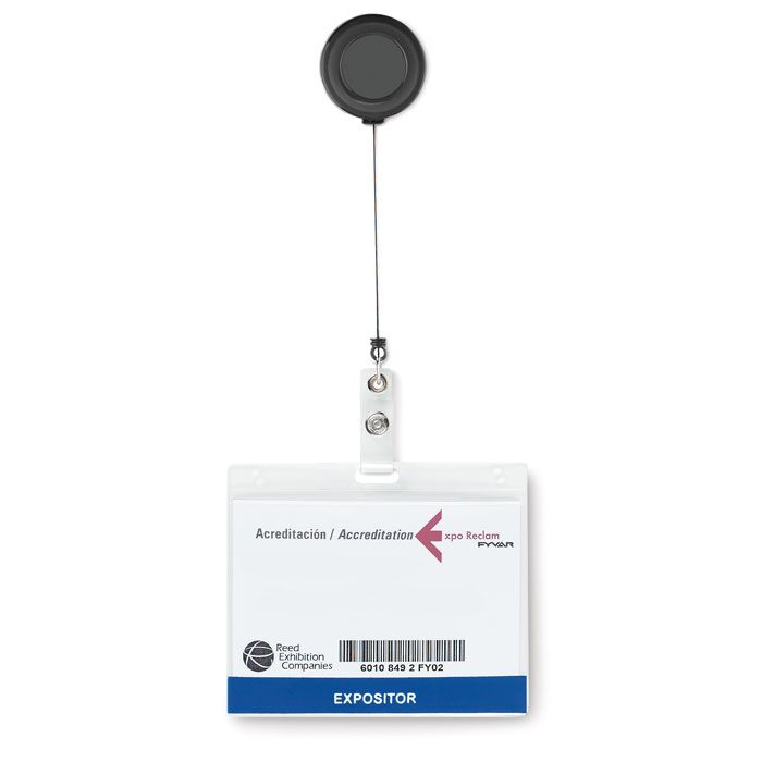 BADGE HOLDER WITH METALLIC CLIP – CUSTOMIZABLE ID ACCESSORYA - Image 1