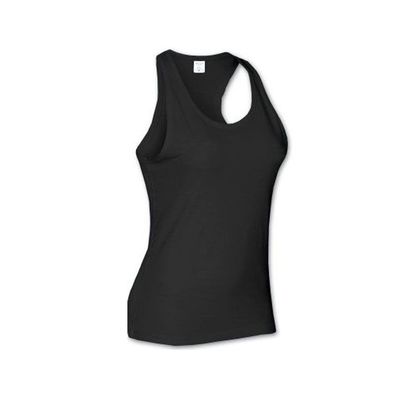 LTS150.BLACK KEYA WOMEN’S BLACK TANK TOP – 100% COTTON | LIGHTWEIGHT & COMFORTABLE - Image 1