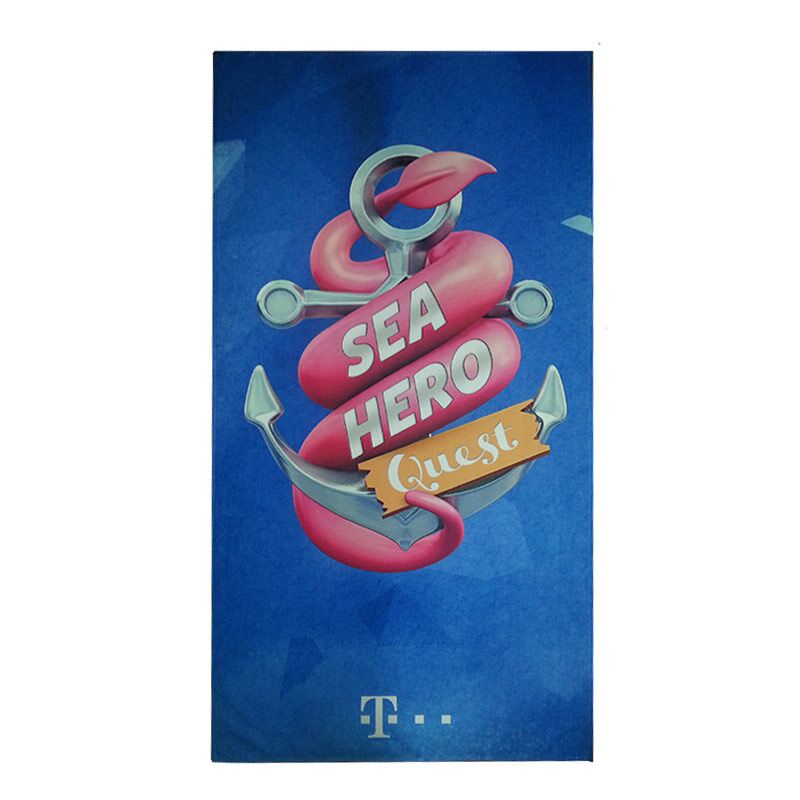 CUSTOM SUBLIMATION BEACH TOWEL – 50x100CM – FULL COLOR MICROFIBER/COTTON - Image 1