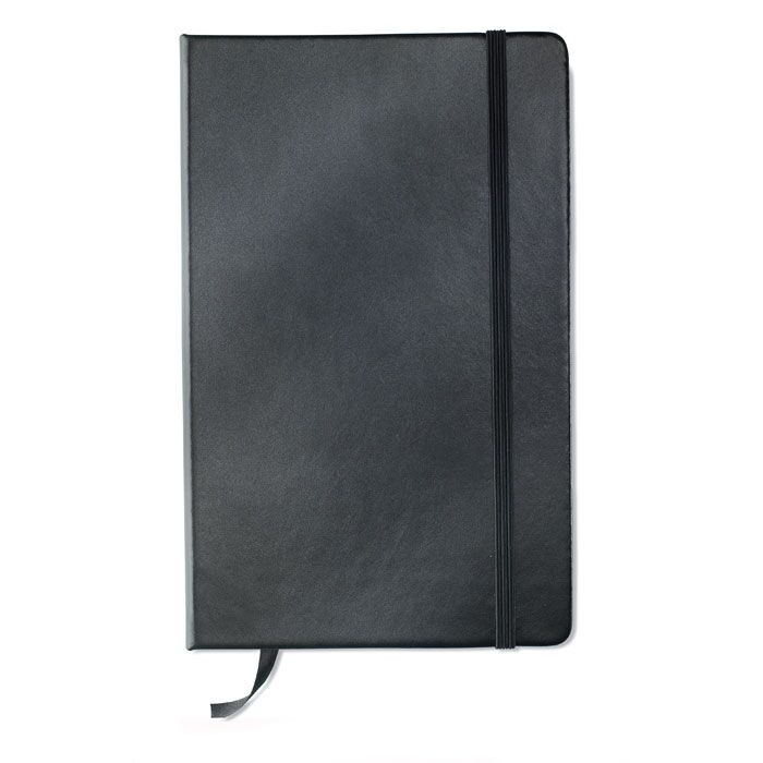 MO1804_1.jpg A5 NOTEBOOK WITH SOFT PU COVER – 96 LINED PAGES & ELASTIC CLOSURE - Image 1