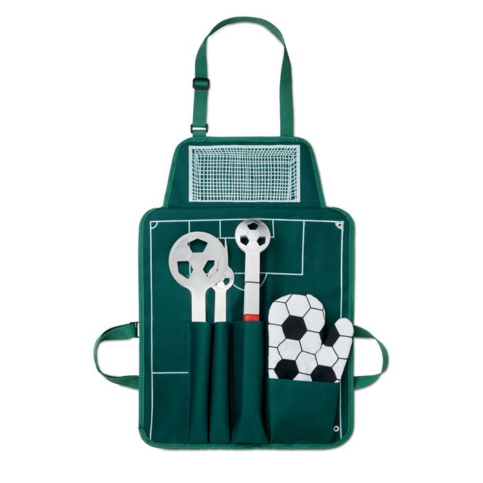 BARBEQUE APRON AND TOOLS IN FOOTBALL CONCEPT - Image 1