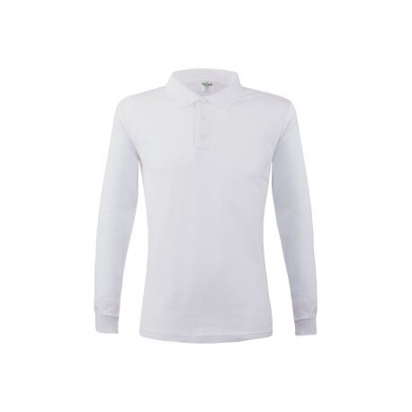 WHITE LONG SLEEVE POLO SHIRT BY KEYA - Image 1
