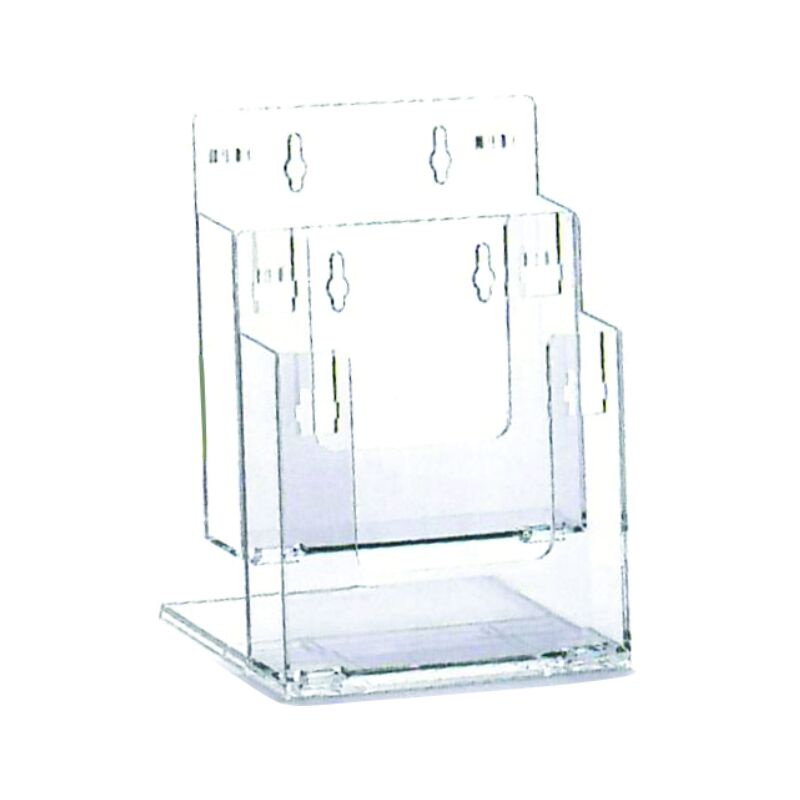 2-COMPT A5 ACRYLIC | DESK BROCHURE | DUAL POCKET | 16.5 X 8.5 X 22 CM - Image 1