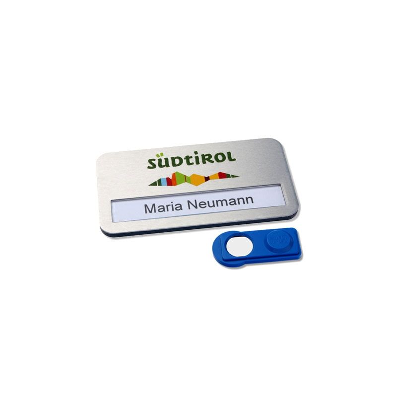 OFFICE 35 SILVER NAME BADGE - Image 1