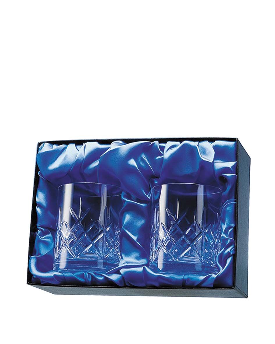 PB54.jpg WHISKY PAIR SATIN LINED PRESENTATION BOX - Image 1