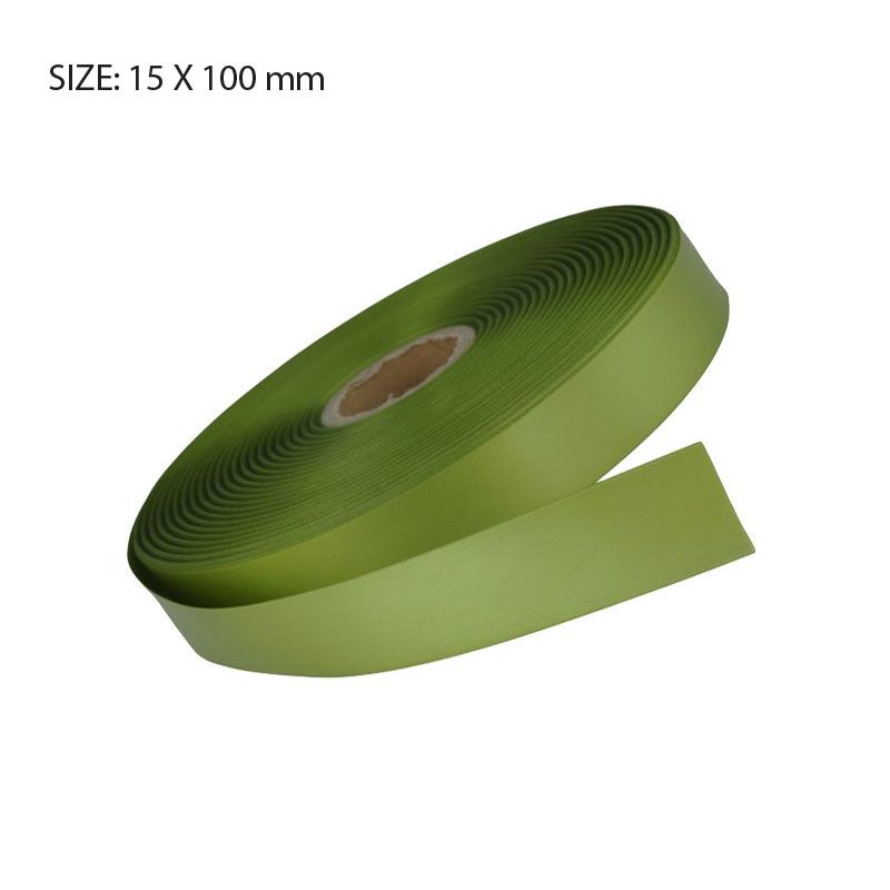 APPLE ELAN SINGLE FACED SATIN 15MMX100M - Image 1