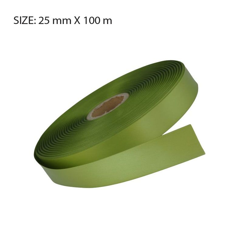 RSSAPPL25100.jpg APPLE ELAN SINGLE FACED SATIN 25MMX100M - Image 1