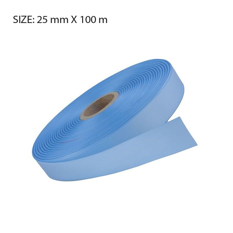BABY BLUE ELAN SINGLE FACED SATIN 25MMX100 - Image 1