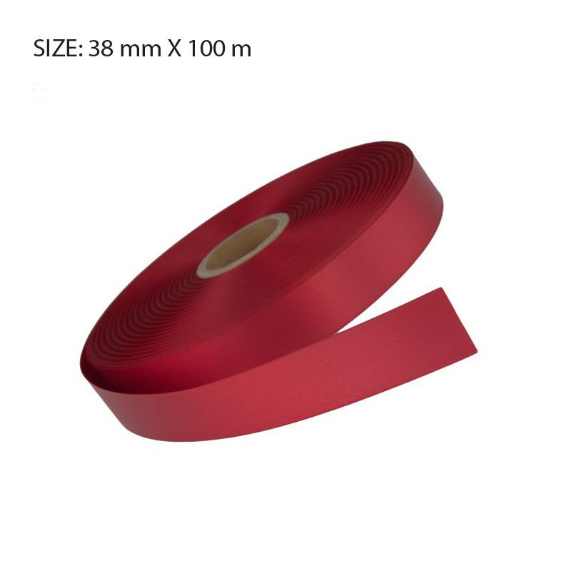 CUSTOM PRINTED CARDINAL SATIN RIBBON – 38MM X 100M | ELAN SINGLE FACE SATIN - Image 1