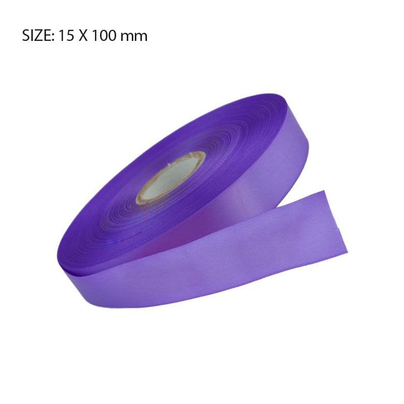 RSSORCH15100.jpg CUSTOM PRINTED ORCHID SATIN RIBBON – 15MM X 100M | ELAN SINGLE FACE SATIN - Image 1