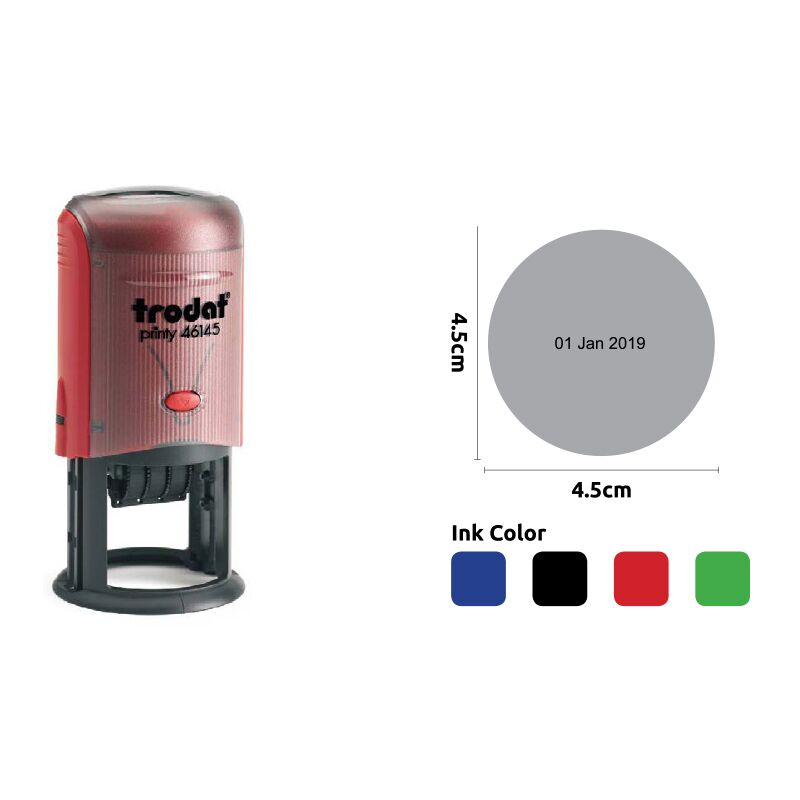 T-46145 TRODAT DATE & TEXT STAMP 4.5CM - Image 1