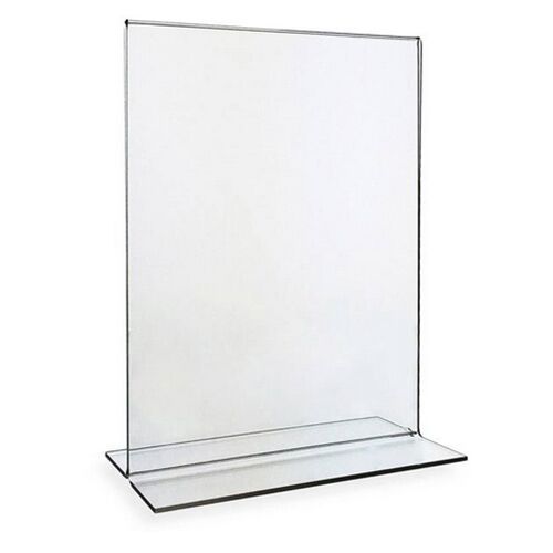 A5 ACRYLIC DISPLAY STAND | DESKTOP BROCHURE HOLDER | CLEAR SIGN HOLDER | 15 X 21 - Image 1