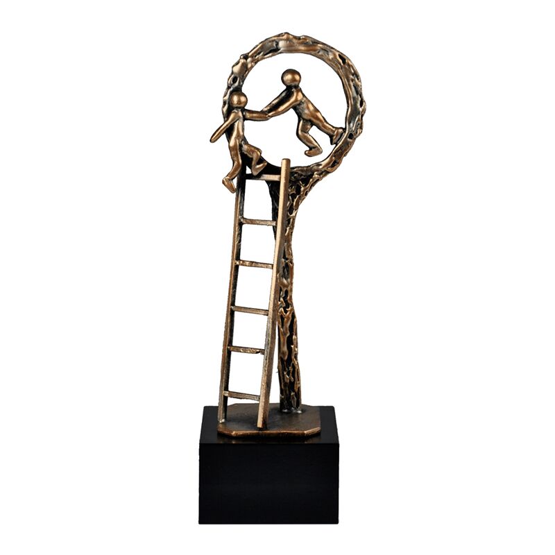 TRL719C.jpg 29.5CM TOGETHER AT THE TOP TROPHY – CUSTOM TEAMWORK & LEADERSHIP AWARD - Image 1
