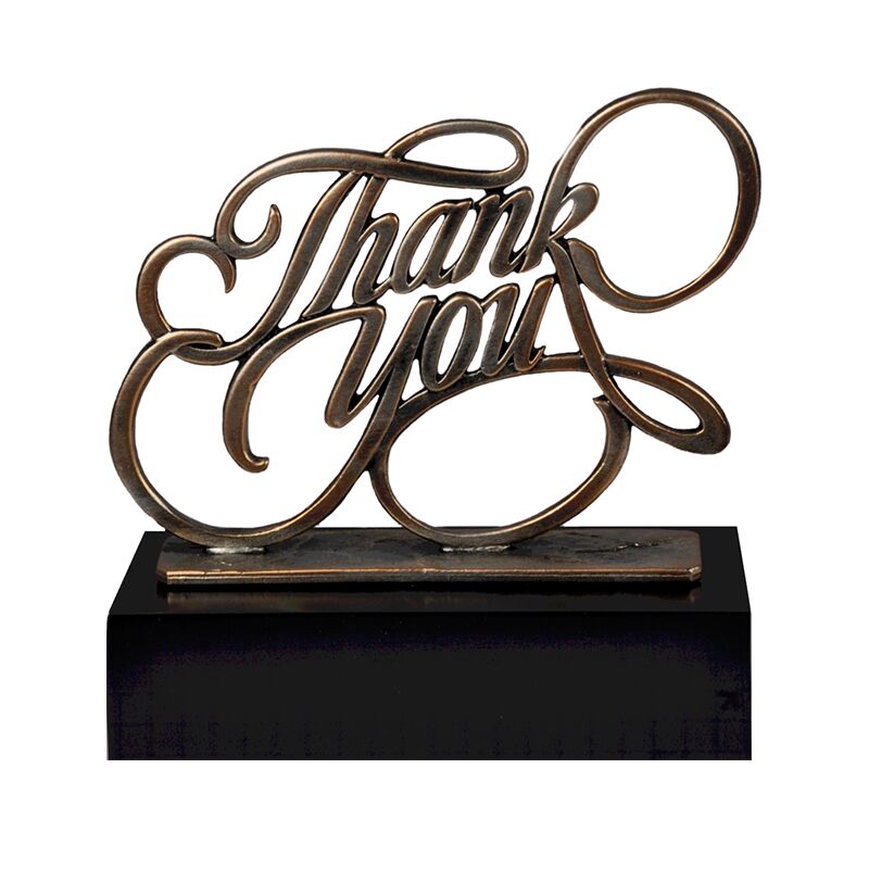 20.5CM THANK YOU TROPHY – CUSTOM APPRECIATION & GRATITUDE AWARD - Image 1