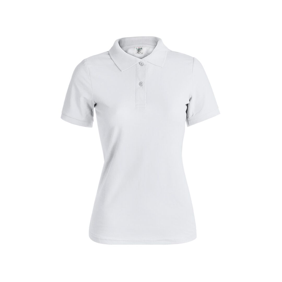 WPS180.WHITE_1.jpg WHITE WOMEN POLO SHIRT BY KEYA - Image 1