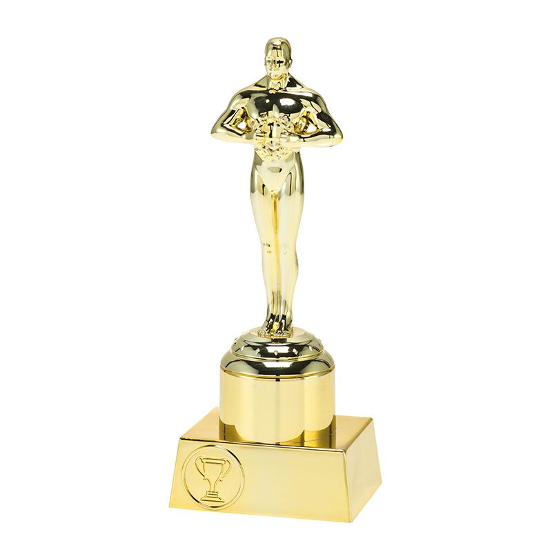 X743.01.jpg GOLD OSCAR-STYLE TROPHY – 21CM CUSTOM ACHIEVEMENT AWARD - Image 1