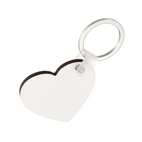 CUSTOM HEART-SHAPED SUBLIMATION KEY RING – 5.5CM WOODEN (ONE-SIDED PRINT) - Image 1