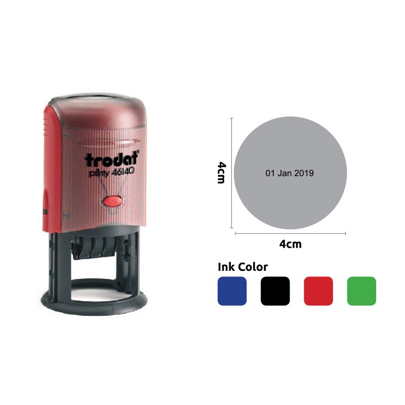 t-46140 TRODAT DATE & TEXT STAMP 4CM - Image 1