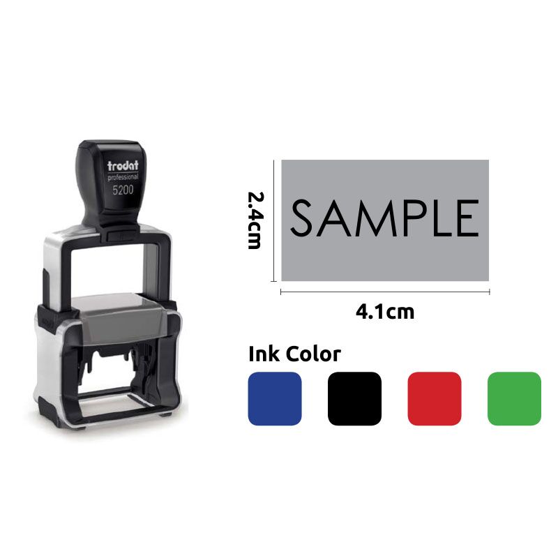 t-5200 TRODAT PROFESSIONAL STAMP 4.1X2.4CM - Image 1