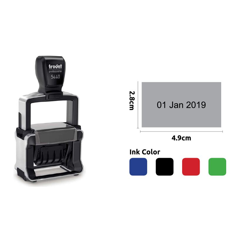 TRODAT PROFESSIONAL DATE STAMP 4.1X2.4CM - Image 1