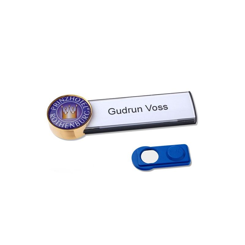 ADOCMA8802 NAMEBADGE AMIGO ROUND GOLD - Image 1