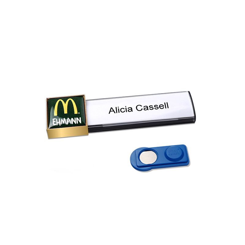 NAMEBADGE AMIGO SQUARE GOLD - Image 1