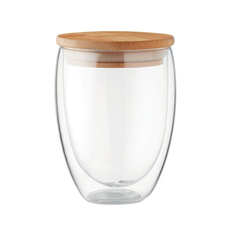 BOROSILICATE GLASS WITH BAMBOO LID - Image 1