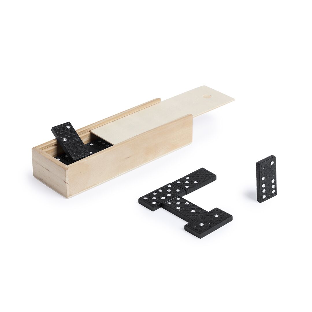 6112 CLASSIC WOODEN DOMINO GAME - Image 1