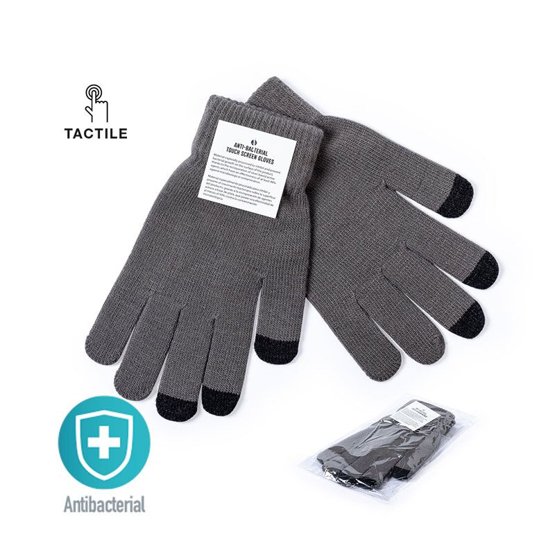 GREY ANTIBACTERIAL GLOVES - Image 1