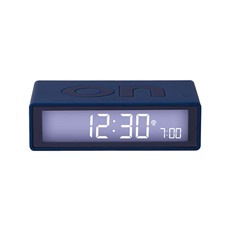 LEXON FLIP+ ALARM CLOCK – DARK BLUE | RADIO LCD CLOCK WITH SNOOZE & TOUCH LIGHT - Image 1
