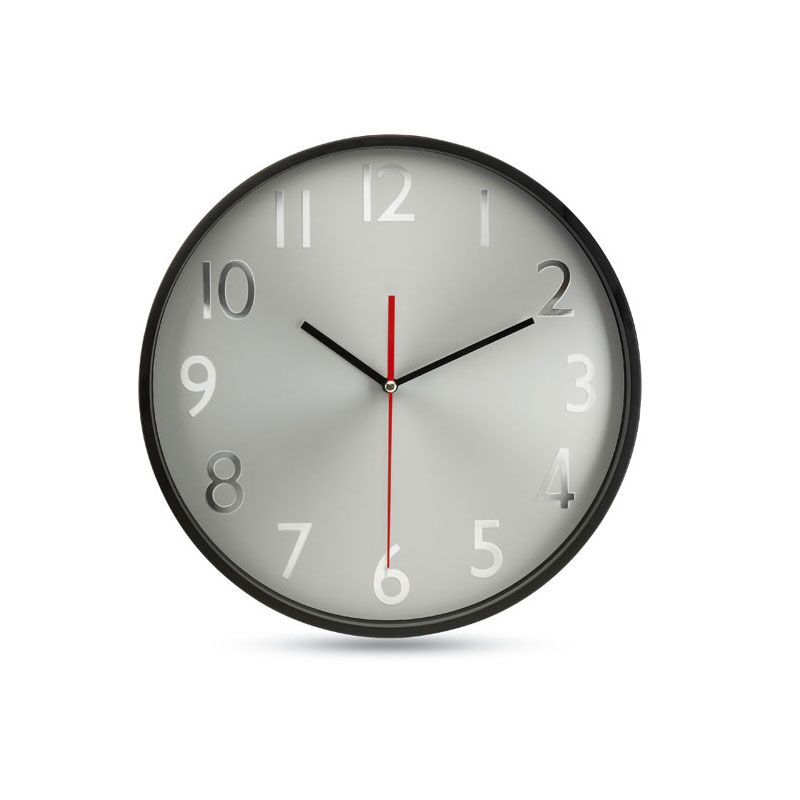 LARGE ANALOG WALL CLOCK WITH ALUMINIUM DIAL AND HANDS - Image 1