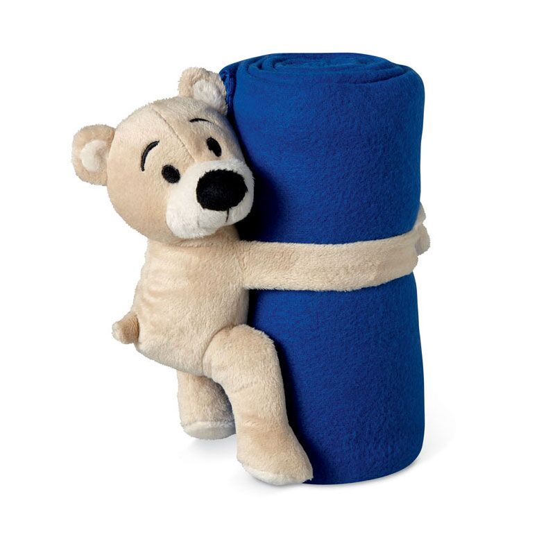 MO8252-04_1 BLUE BLANKET WITH TEDDY BEAR - Image 1