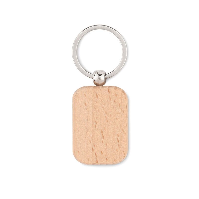 RECTANGULAR SHAPED WOODEN KEY RING - Image 1