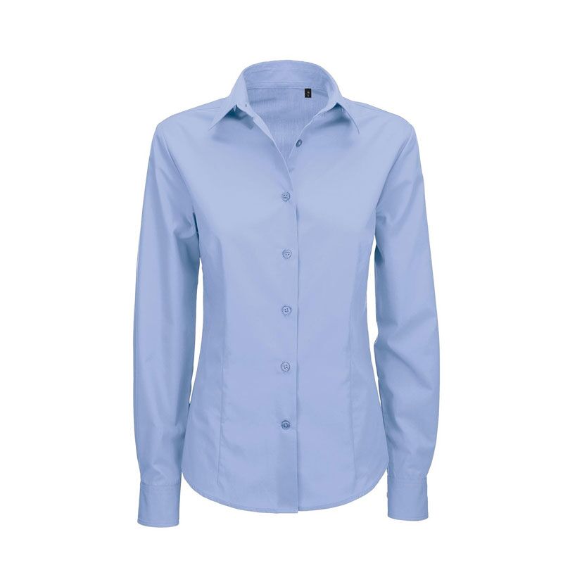 WOMEN'S LONG SLEEVE SHIRT LIGHT BLUE - Image 1