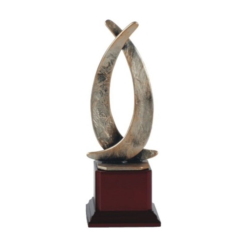 ACHIEVEMENT AWARD TROPHY – 31CM | PREMIUM BRASS TROPHY WITH WOODEN BASE - Image 1