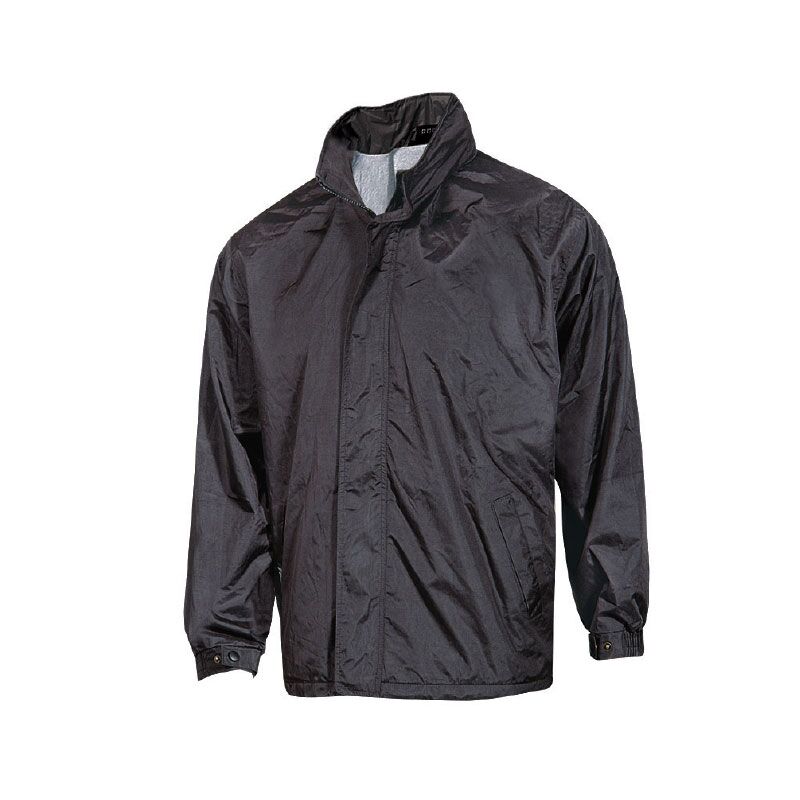 BLACK WINDPROOF SPORTS JACKET | LIGHT PVC ATHLETIC WEAR - Image 1