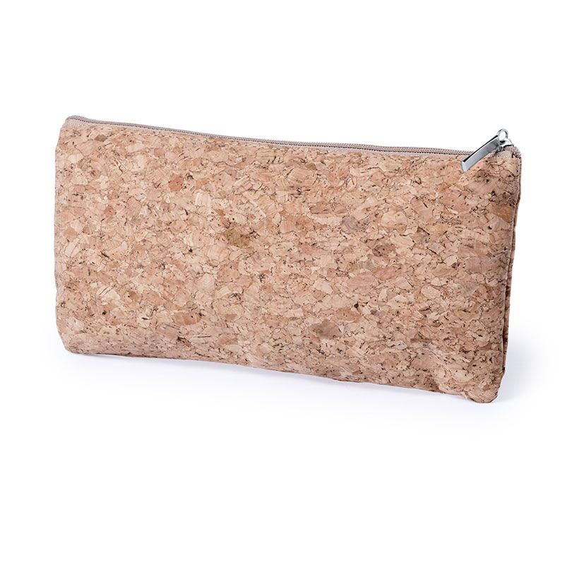 ECOCORK ZIP PENCIL CASE – NATURAL CORK WITH WHITE LINING - Image 1